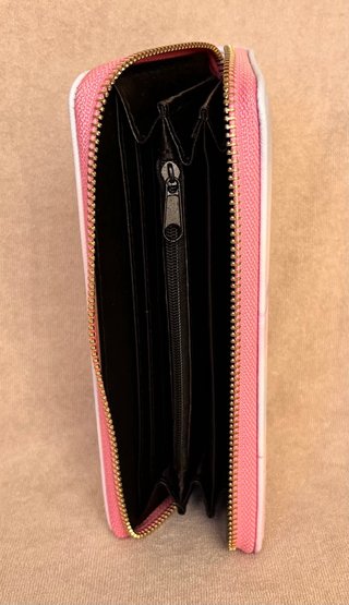 Cartera grande mujer rosa y blanca