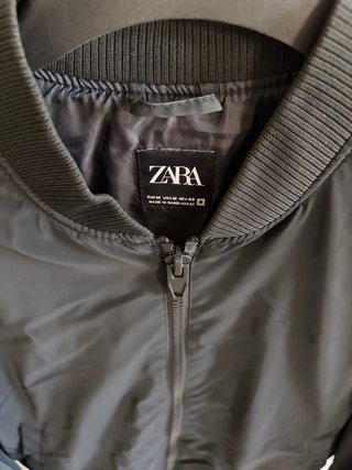 Chaqueta Bomber Negra Zara Talla M