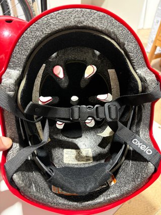 2 Cascos Rojos Oxelo Patín/Bici