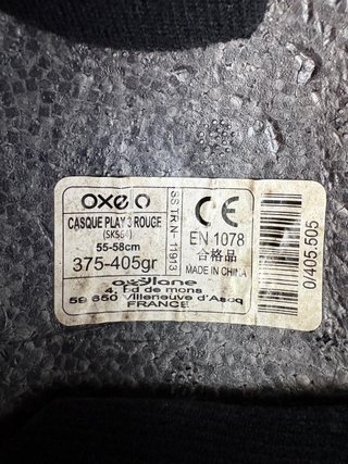 2 Cascos Rojos Oxelo Patín/Bici
