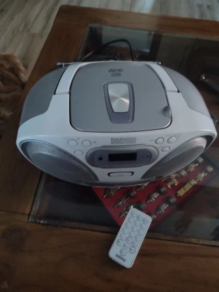 Radio CD/MP3 Daewoo Portátil Gris/Blanco