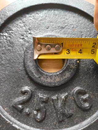 2 discos pesa 2.5 KG 25mm