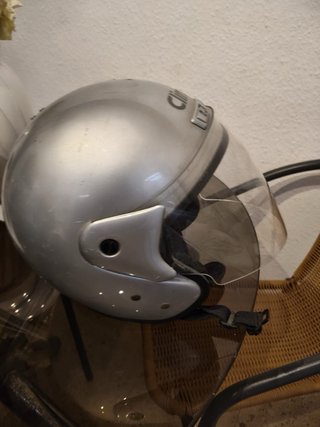 Casco de moto Climax plateado