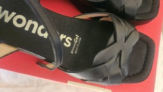 Sandalias Wonders Talla 39 Negras