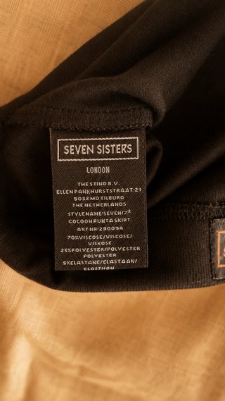 Falda lápiz Seven Sisters Negra Talla Única