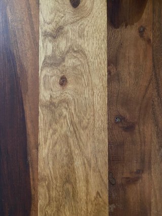 Tavolo legno massello tricolore con cavalletti