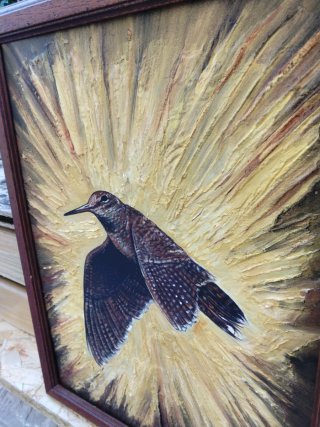 Dipinto Beccaccia in volo, pezzo unico