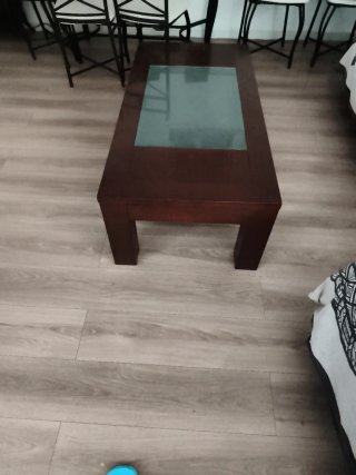 Mesa de centro madera y cristal