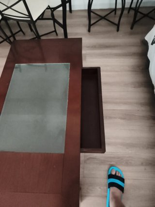 Mesa de centro madera y cristal