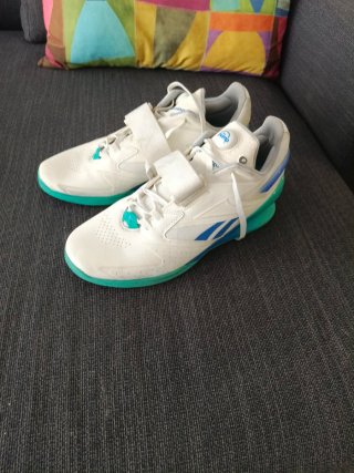 Reebok Halterofilia Blancas y Turquesa