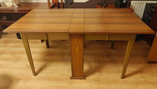 Mesa libro plegable madera años 60