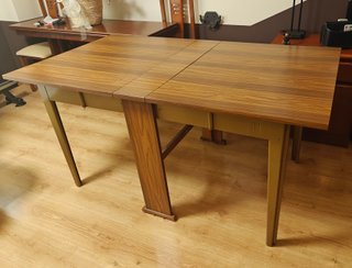 Mesa libro plegable madera años 60