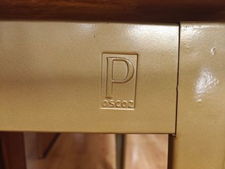Mesa libro plegable madera años 60
