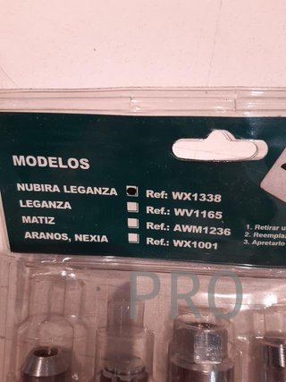 tornillos antirrobos daewoo chevrolet