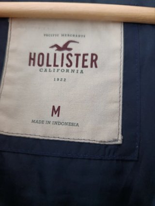 Chaleco Hollister Azul con Capucha