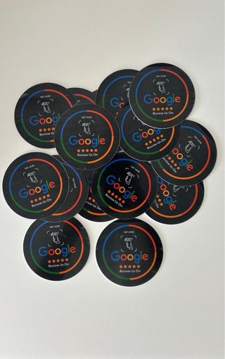 Carte NFC Google Review con adesivo 3M PVC