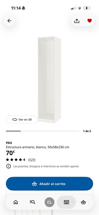 Armario Pax Ikea Blanco