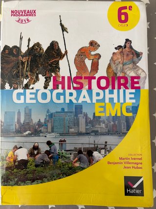Libro Historia Geografía EMC 6e Hatier. En frances