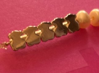 Pulsera Tous Perlas cultivadas y charm osos plata