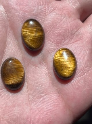 Lotto 3 Cabochon Occhio di Tigre