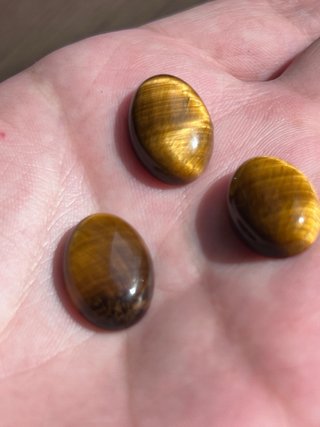 Lotto 3 Cabochon Occhio di Tigre