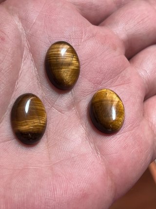Lotto 3 Cabochon Occhio di Tigre