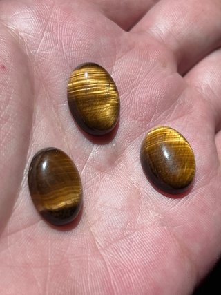 Lotto 3 Cabochon Occhio di Tigre