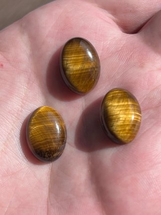 Lotto 3 Cabochon Occhio di Tigre