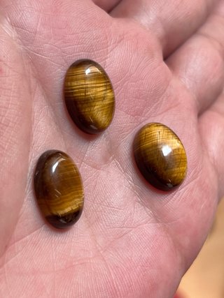 Lotto 3 Cabochon Occhio di Tigre