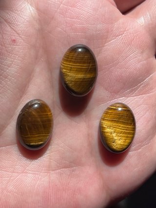 Lotto 3 Cabochon Occhio di Tigre