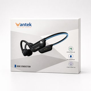 Cuffie Wantek Conduzione Ossea IP68 Nero/Blu