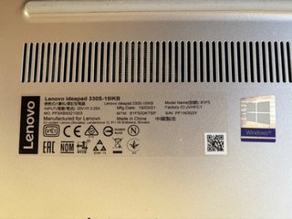 Portatile Lenovo IdeaPad 330S-15IKB Argento