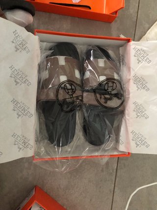 Ciabatte Hermes Uomo Beige