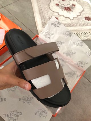 Ciabatte Hermes Uomo Beige