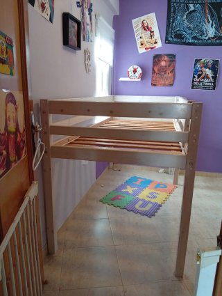 Cama juvenil nido elevada