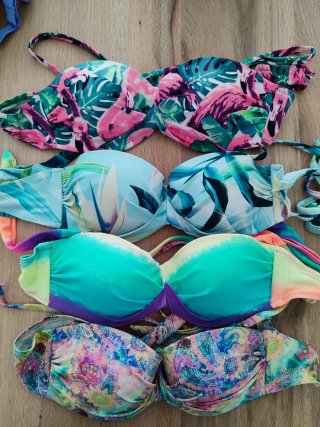 Lote 4 Tops Bikini Push Up Talla XS