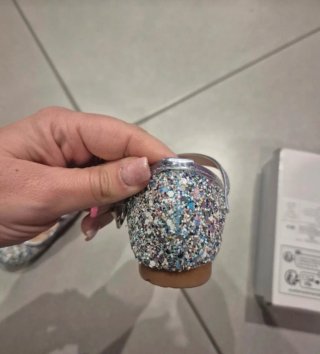 Ballerine bambina glitter argento 22