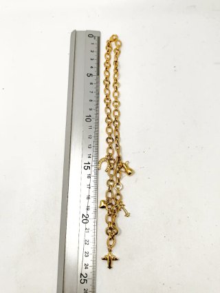ORO NUEVO 18K Gargantilla eslabonada varios Charms