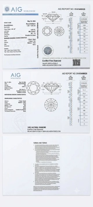 240 Diamantes Naturales Redondos 4.03 ct