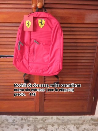 Mochila Ferrari Roja Nueva