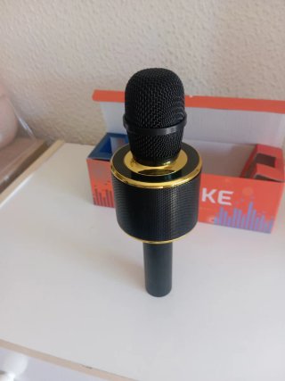 Micrófono Karaoke BONAOK Negro y Dorado