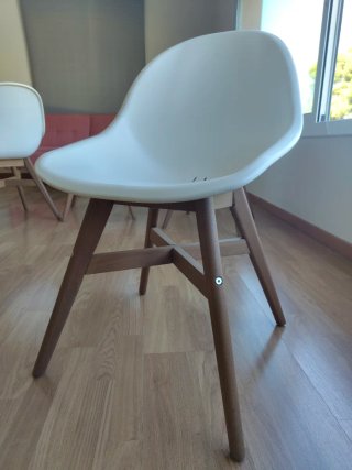 4 Sillas Blancas Diseño Nórdico