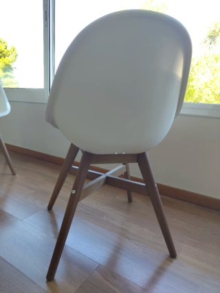 4 Sillas Blancas Diseño Nórdico