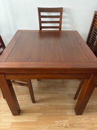 Mesa de comedor extensible + 6 sillas BANAK IMPORT