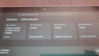 Microsoft Surface Pro 5 Gris/Plata