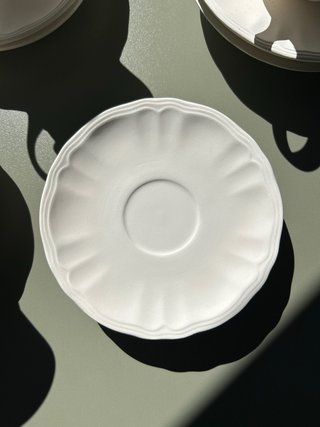 Set Tazas y Platos de porcelana San Claudio