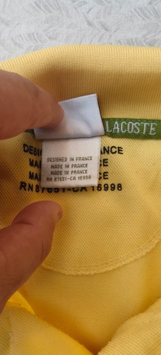 Polo Lacoste Giallo Uomo Taglia XL