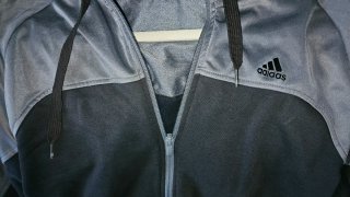 Sudadera Adidas Gris y Negra con Cremallera