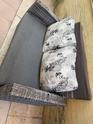 Juego de sofá de jardín gris