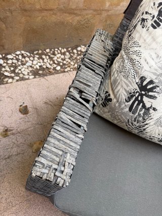 Juego de sofá de jardín gris